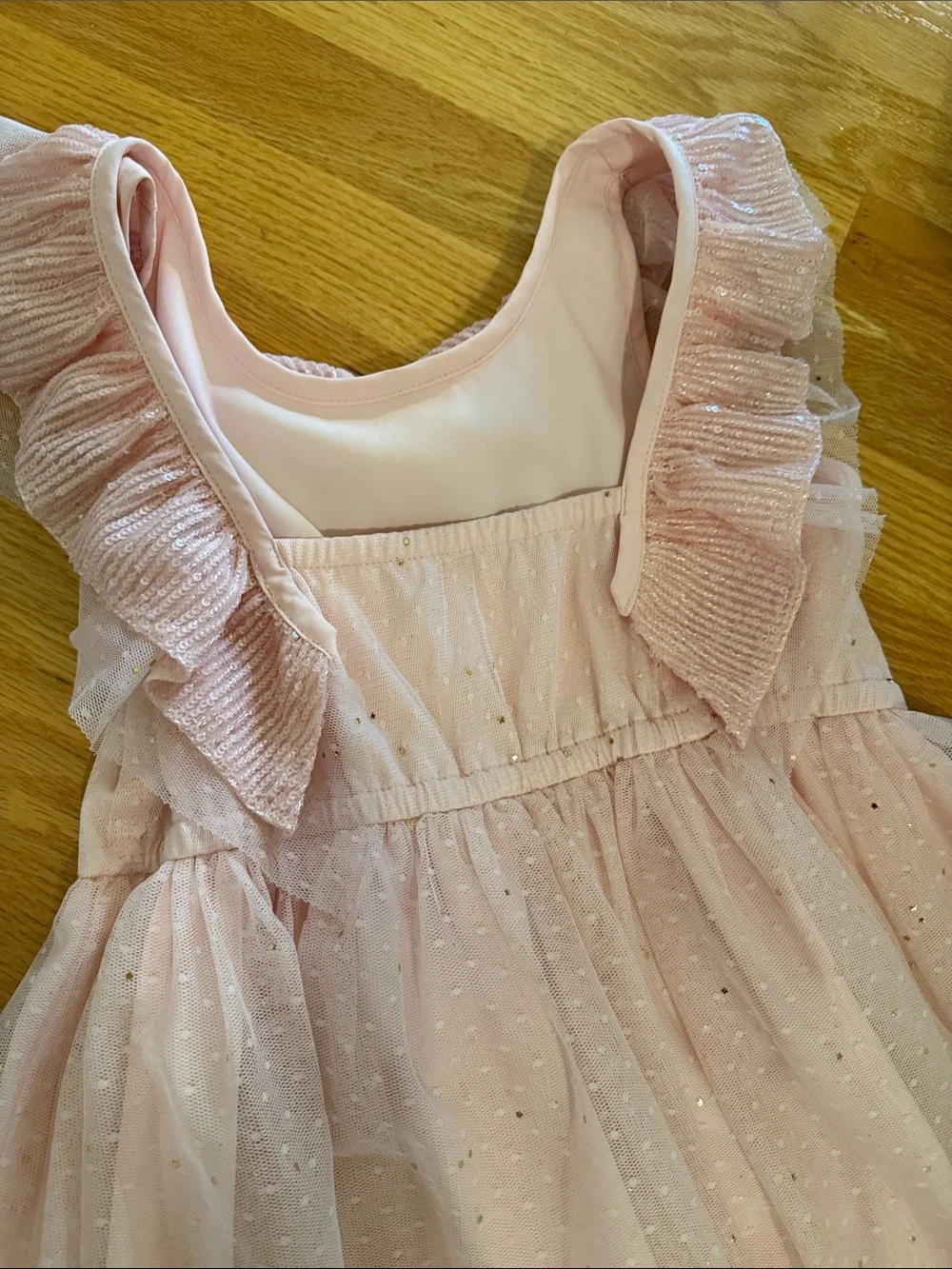 EUC - Girls Light Blue Floral Lace Dress & Pink Sparkly Dress - size 8